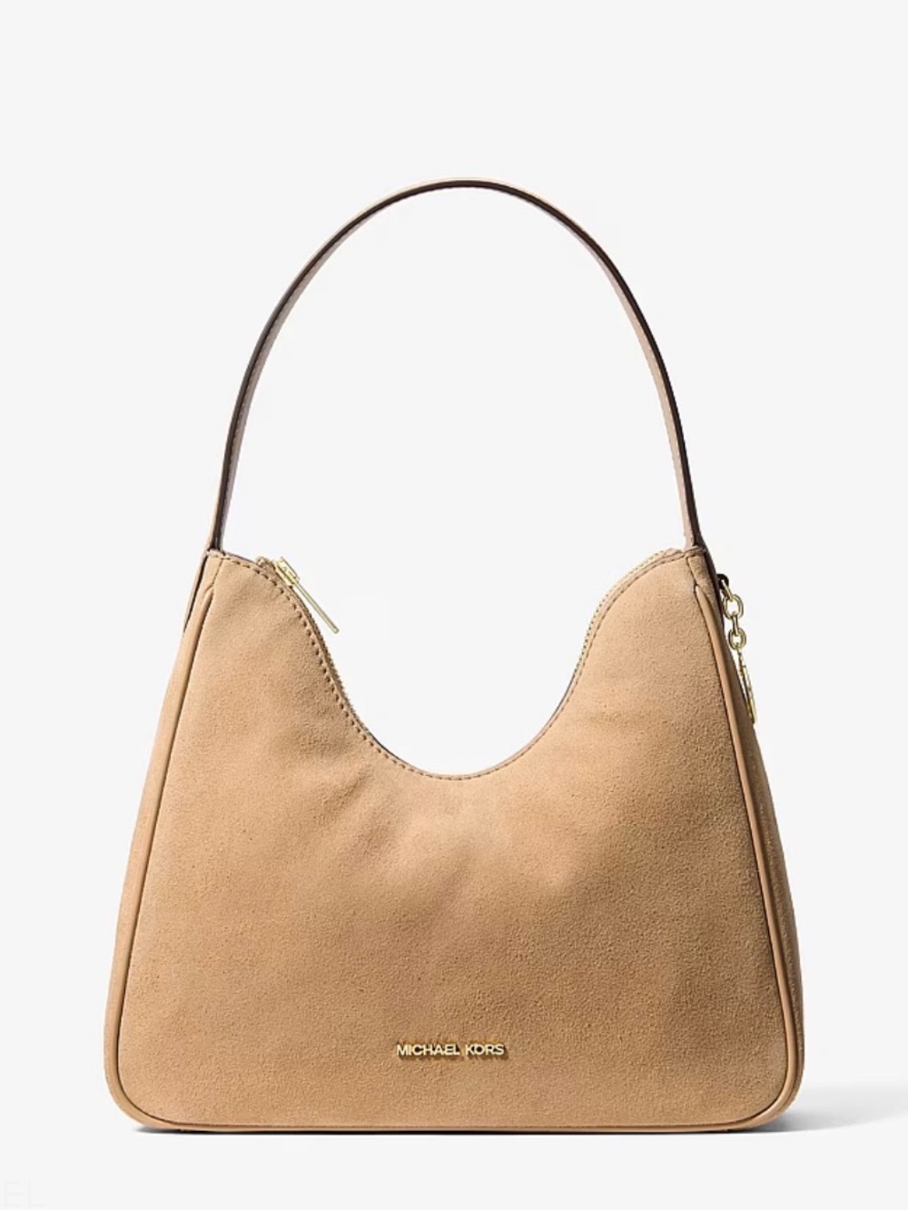 Michael Kors Nayla Medium Hobo – Camel Suede & Leather – NWOT